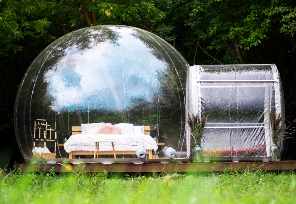 outside bubble tent