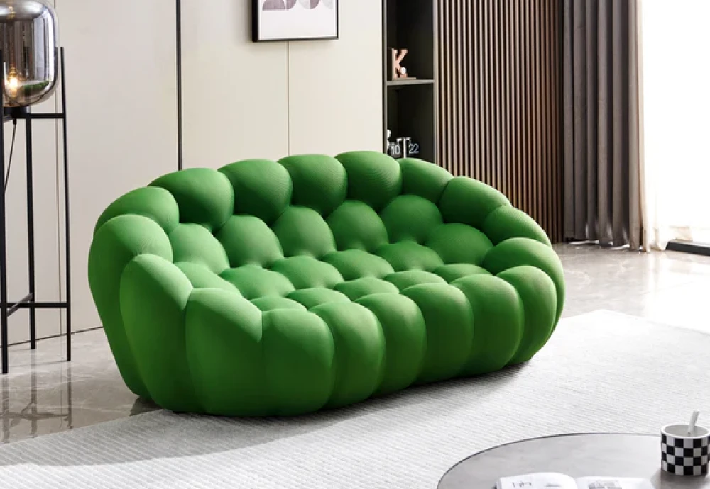 green bubble couch