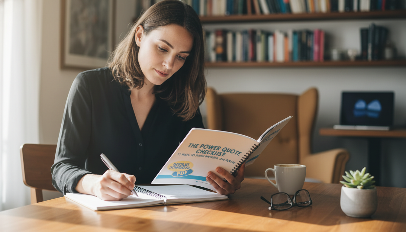 10-Minute Quote Checklist to Reframe Thoughts & Take Action