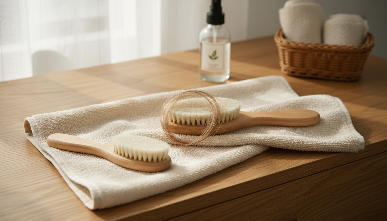 Soft Bristle Neck & Wig Brush Set: Natural Wood (2pc)